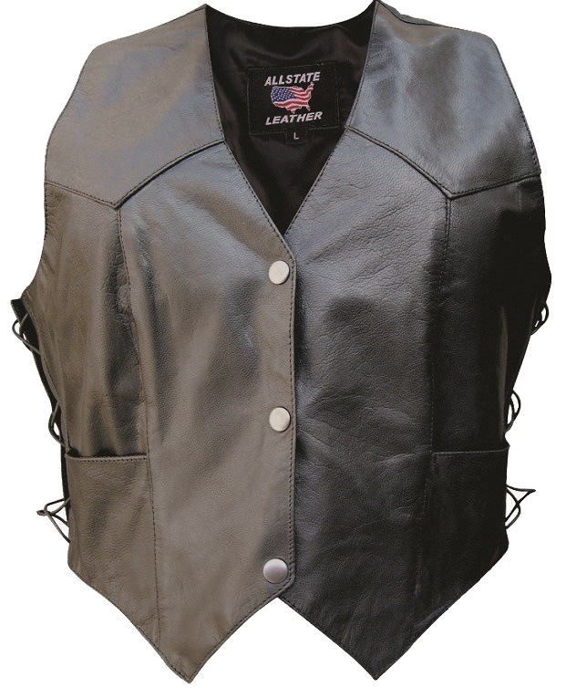 (image for) Ladies soft buffalo leather conceal carry vest